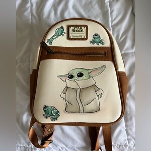 Loungefly Star Wars The Mandalorian The Child with Frogs Mini Backpack